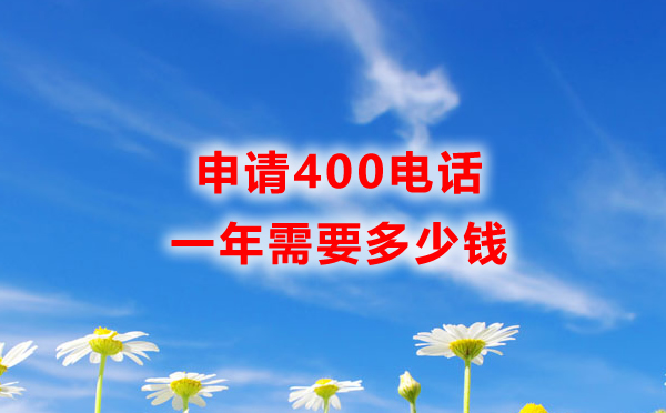 申請(qǐng)400電話一年需要多少錢(qián)